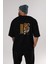 Savage Brooklyn Yazılı Arka Baskılı Siyah Oversize T-Shirt Erkek Kadın Bisiklet Yaka 1