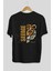 Savage Brooklyn Yazılı Arka Baskılı Siyah Oversize T-Shirt Erkek Kadın Bisiklet Yaka 2