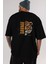 Savage Brooklyn Yazılı Arka Baskılı Siyah Oversize T-Shirt Erkek Kadın Bisiklet Yaka 5