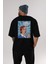 Everyday Is Women Day Arka Baskılı Siyah Oversize T-Shirt Erkek Kadın Bisiklet Yaka 1