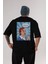 Everyday Is Women Day Arka Baskılı Siyah Oversize T-Shirt Erkek Kadın Bisiklet Yaka 2