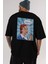 Everyday Is Women Day Arka Baskılı Siyah Oversize T-Shirt Erkek Kadın Bisiklet Yaka 3