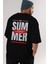 Summer Vibes Arka Baskılı Siyah Oversize T-Shirt Erkek Kadın Bisiklet Yaka 3