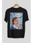 Everyday Is Women Day Arka Baskılı Siyah Oversize T-Shirt Erkek Kadın Bisiklet Yaka 5