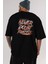 Never Doubt Yourself Arka Baskılı Siyah Oversize T-Shirt Erkek Kadın Bisiklet Yaka 3