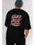 Never Doubt Yourself Arka Baskılı Siyah Oversize T-Shirt Erkek Kadın Bisiklet Yaka 5