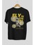 Fly In The Sky Arka Baskılı Siyah Oversize T-Shirt Erkek Kadın Bisiklet Yaka 4