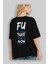 Future Is Now Yazılı Arka Baskılı Siyah Oversize T-Shirt Erkek Kadın Bisiklet Yaka 2