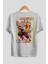 Kyojuro Rengoku Anime Arka Baskılı Beyaz Oversize T-Shirt Pamuk Erkek Kadın 2