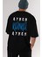 Aynen Kanka Aynen Arka Baskılı Siyah Oversize T-Shirt Erkek Kadın Bisiklet Yaka 5