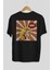 Omg Yazılı Retro Arka Baskılı Siyah Oversize T-Shirt Erkek Kadın Bisiklet Yaka 2