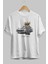 Teddy Bear The Secret Agent Ön Baskılı Beyaz Oversize T-Shirt Erkek Kadın Bisiklet Yaka 2