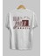 Sao Paulo Arka Baskılı Beyaz Oversize T-Shirt Erkek Kadın Bisiklet Yaka 3