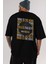 Who Is The King Yazılı Arka Baskılı Siyah Oversize T-Shirt Erkek Kadın Bisiklet Yaka 1
