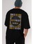 Who Is The King Yazılı Arka Baskılı Siyah Oversize T-Shirt Erkek Kadın Bisiklet Yaka 4