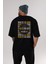 Who Is The King Yazılı Arka Baskılı Siyah Oversize T-Shirt Erkek Kadın Bisiklet Yaka 5