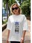 Keep Calm And Yourself Ön Baskılı Beyaz Oversize T-Shirt Erkek Kadın Bisiklet Yaka 5