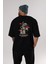 The Strongest Yazılı Arka Baskılı Siyah Oversize T-Shirt Erkek Kadın Bisiklet Yaka 3