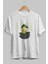 Silence Is Gold Ön Baskılı Beyaz Oversize T-Shirt Erkek Kadın Bisiklet Yaka 2