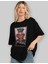Mad Hatter Elon Musk Ön Baskılı Siyah Oversize T-Shirt Erkek Kadın Bisiklet Yaka 2