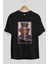 Mad Hatter Elon Musk Ön Baskılı Siyah Oversize T-Shirt Erkek Kadın Bisiklet Yaka 3