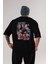 Vegeta Vs Goku Anime Arka Baskılı Siyah Oversize T-Shirt Erkek Kadın 4
