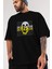 Dead Inside Yazılı Ön Baskılı Siyah Oversize T-Shirt Erkek Kadın Bisiklet Yaka 4
