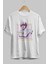 Youth Ön Baskılı Beyaz Oversize T-Shirt Erkek Kadın Bisiklet Yaka 5
