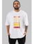 All You Need Is Love Ön Baskılı Beyaz Oversize T-Shirt Erkek Kadın Bisiklet Yaka 2