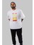 All You Need Is Love Ön Baskılı Beyaz Oversize T-Shirt Erkek Kadın Bisiklet Yaka 5