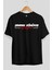 Devran Dönüyor Iyi Seyirler Ön Baskılı Siyah Oversize T-Shirt Erkek Kadın Bisiklet Yaka 2