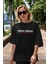 Devran Dönüyor Iyi Seyirler Ön Baskılı Siyah Oversize T-Shirt Erkek Kadın Bisiklet Yaka 5