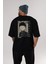 Shigeo Kageyama 2 Anime Arka Baskılı Siyah Oversize T-Shirt Erkek Kadın 2