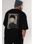 Shigeo Kageyama 2 Anime Arka Baskılı Siyah Oversize T-Shirt Erkek Kadın 4