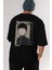 Shigeo Kageyama 2 Anime Arka Baskılı Siyah Oversize T-Shirt Erkek Kadın 5