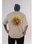 Vinsmoke Sanji Anime Arka Baskılı Bej Oversize T-Shirt %100 Pamuk Erkek Kadın 1