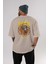 Vinsmoke Sanji Anime Arka Baskılı Bej Oversize T-Shirt %100 Pamuk Erkek Kadın 4