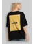 Life Is So Good Arka Baskılı Siyah Oversize T-Shirt Erkek Kadın Bisiklet Yaka 2