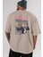 Nobara Kugisaki 6 Anime Arka Baskılı Bej Oversize T-Shirt %100 Pamuk Erkek Kadın 5
