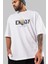 Teddy Bear Yourself Ön Baskılı Beyaz Oversize T-Shirt Erkek Kadın Bisiklet Yaka 3