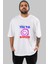 You Are Enough Yazılı Ön Baskılı Beyaz Oversize T-Shirt Erkek Kadın Bisiklet Yaka 1