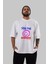 You Are Enough Yazılı Ön Baskılı Beyaz Oversize T-Shirt Erkek Kadın Bisiklet Yaka 4