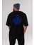 Stop Dreaming Yazılı Arka Baskılı Siyah Oversize T-Shirt Erkek Kadın Bisiklet Yaka 3