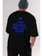 Stop Dreaming Yazılı Arka Baskılı Siyah Oversize T-Shirt Erkek Kadın Bisiklet Yaka 4