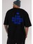 Stop Dreaming Yazılı Arka Baskılı Siyah Oversize T-Shirt Erkek Kadın Bisiklet Yaka 5
