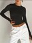 Gardıroza Bisiklet Yaka Parmak Detaylı Basic Body , Parmak Detaylı Body, Parmak Detay Bluz 1