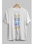 Follow Your Dreams Ön Baskılı Beyaz Oversize T-Shirt Erkek Kadın Bisiklet Yaka 3