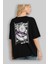 Majın Boo2 Anime Arka Baskılı Siyah Oversize T-Shirt Erkek Kadın 2