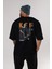 Kei Tsukishima 2 Anime Arka Baskılı Siyah Oversize T-Shirt Erkek Kadın 1