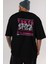 Tokyo Urban Style Arka Baskılı Siyah Oversize T-Shirt Erkek Kadın Bisiklet Yaka 1